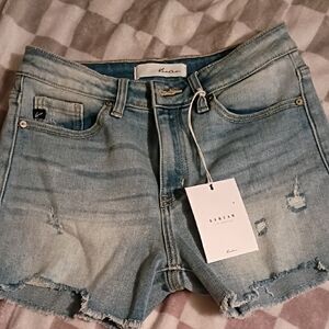 KanCan Faded Blue Jean Shorts